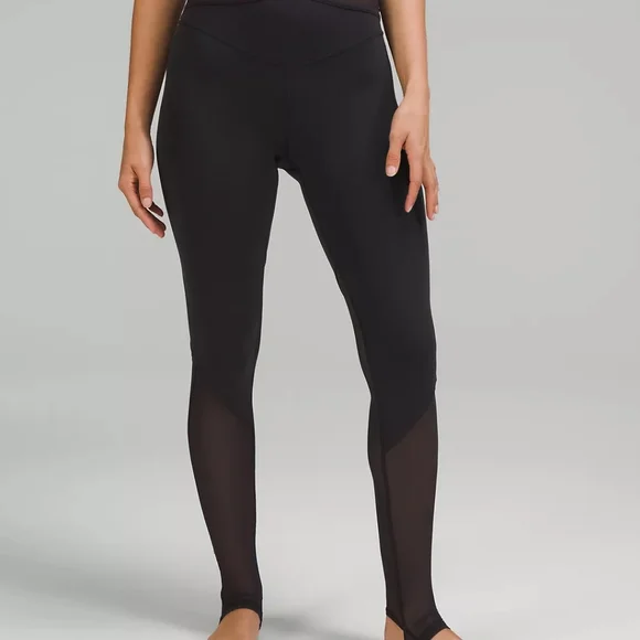 NWT Lululemon Nulu & Crisscross Mesh Stirrup tights Bronze Green 12 - Picture 6 of 11